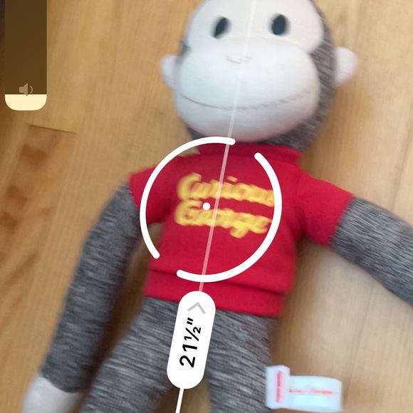 - Curious George Schylling  Sock Monkey Plush Stuffed Animal” - Picture 3 of 4